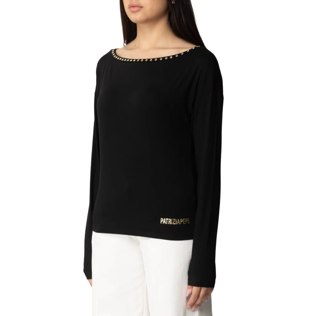 Patrizia Pepe Women T-Shirt Sleeve Long Black