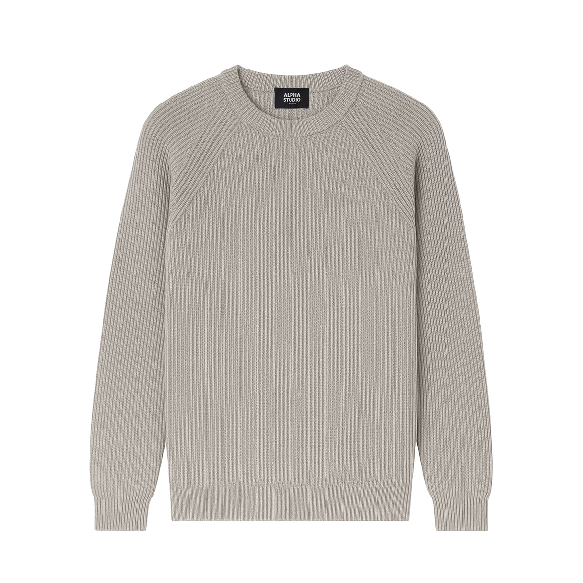 Alpha Studio Men Brioches Crewneck Sweater Grey