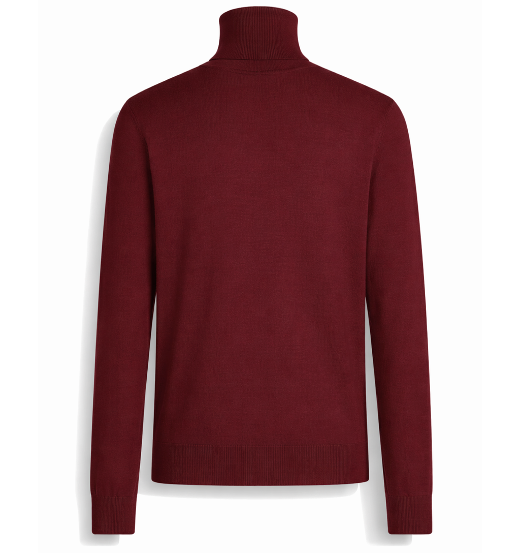 Emilio Romanelli Men Knit Turtleneck Gauge Red