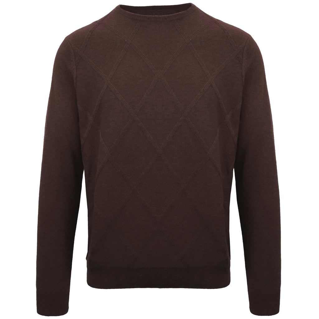 Malo Men Crew Neck Cashmere Moro Sweaters Brown
