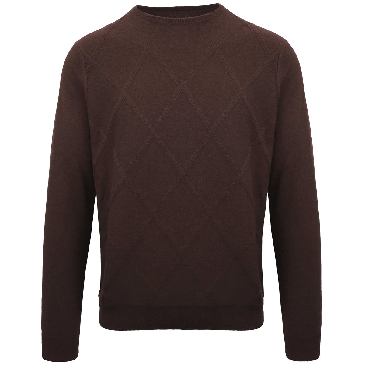 Malo Men Crew Neck Cashmere Moro Sweaters Brown