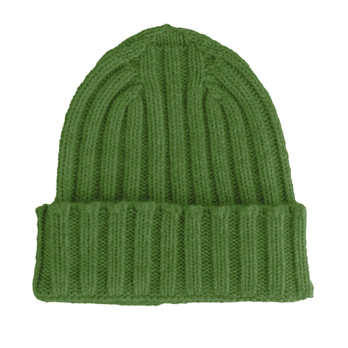 100% Cashmere Unisex Beanie Cashmere Green