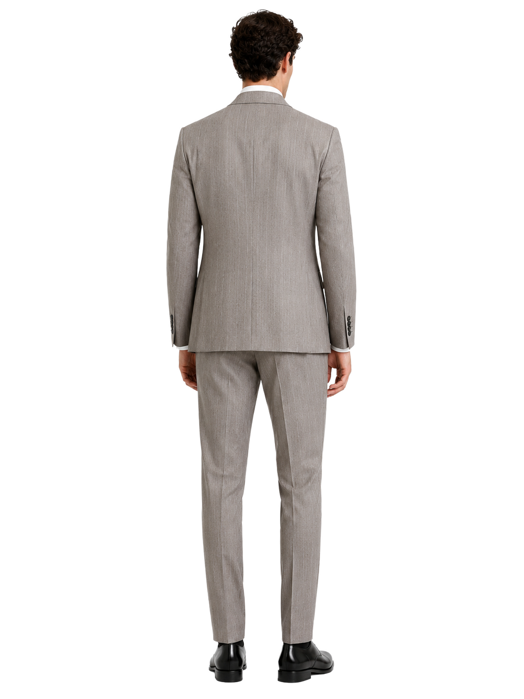 Ermenegildo Zegna Fabric Men Suit Wool Pinstripe Grey