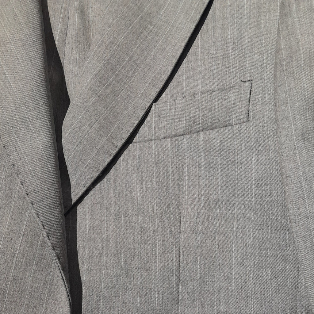 Ermenegildo Zegna Fabric Men Suit Wool Pinstripe Grey