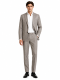 Ermenegildo Zegna Fabric Men Suit Wool Pinstripe Grey