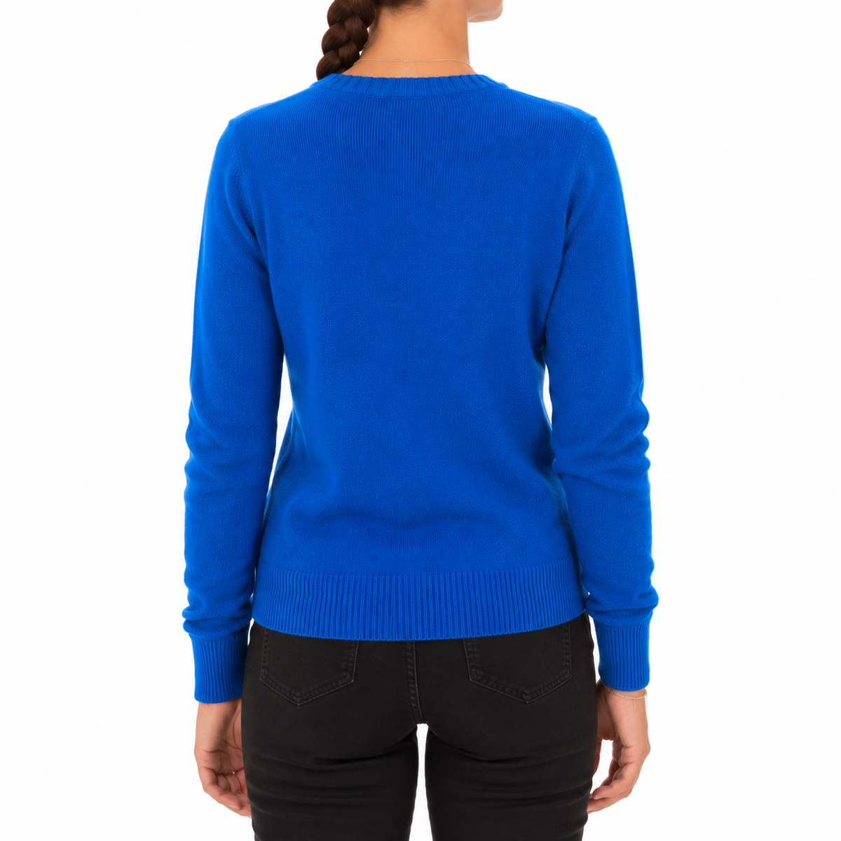 Emilio Romanelli Women Knit Cashmere Crew Neck Blue