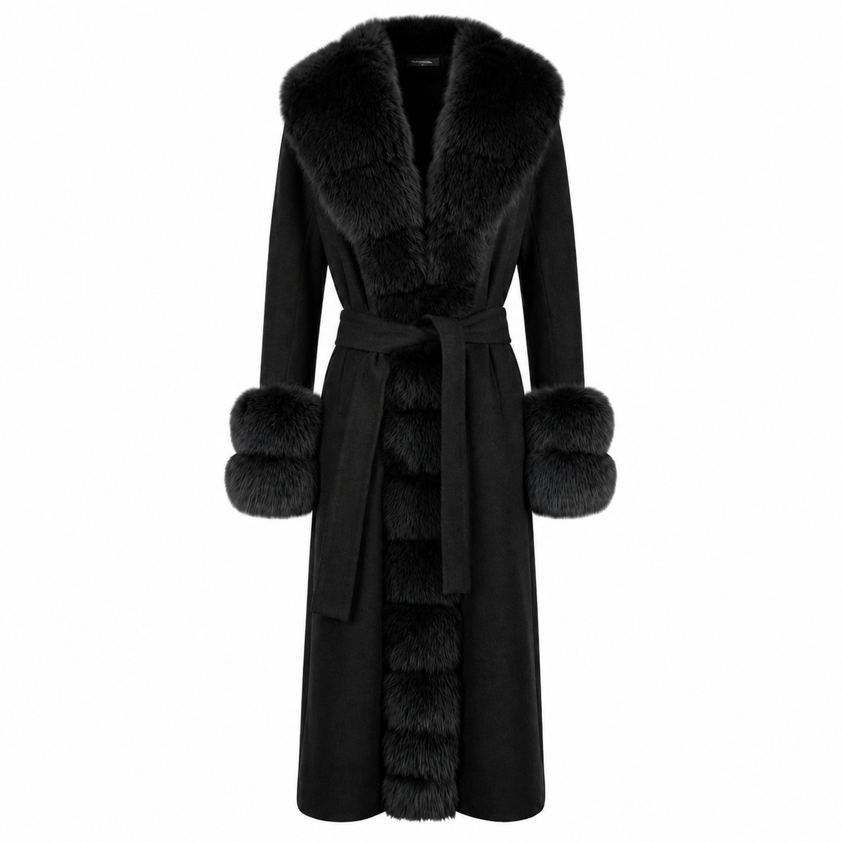Loro Piana Fabric Women Coat Pelliccia Black