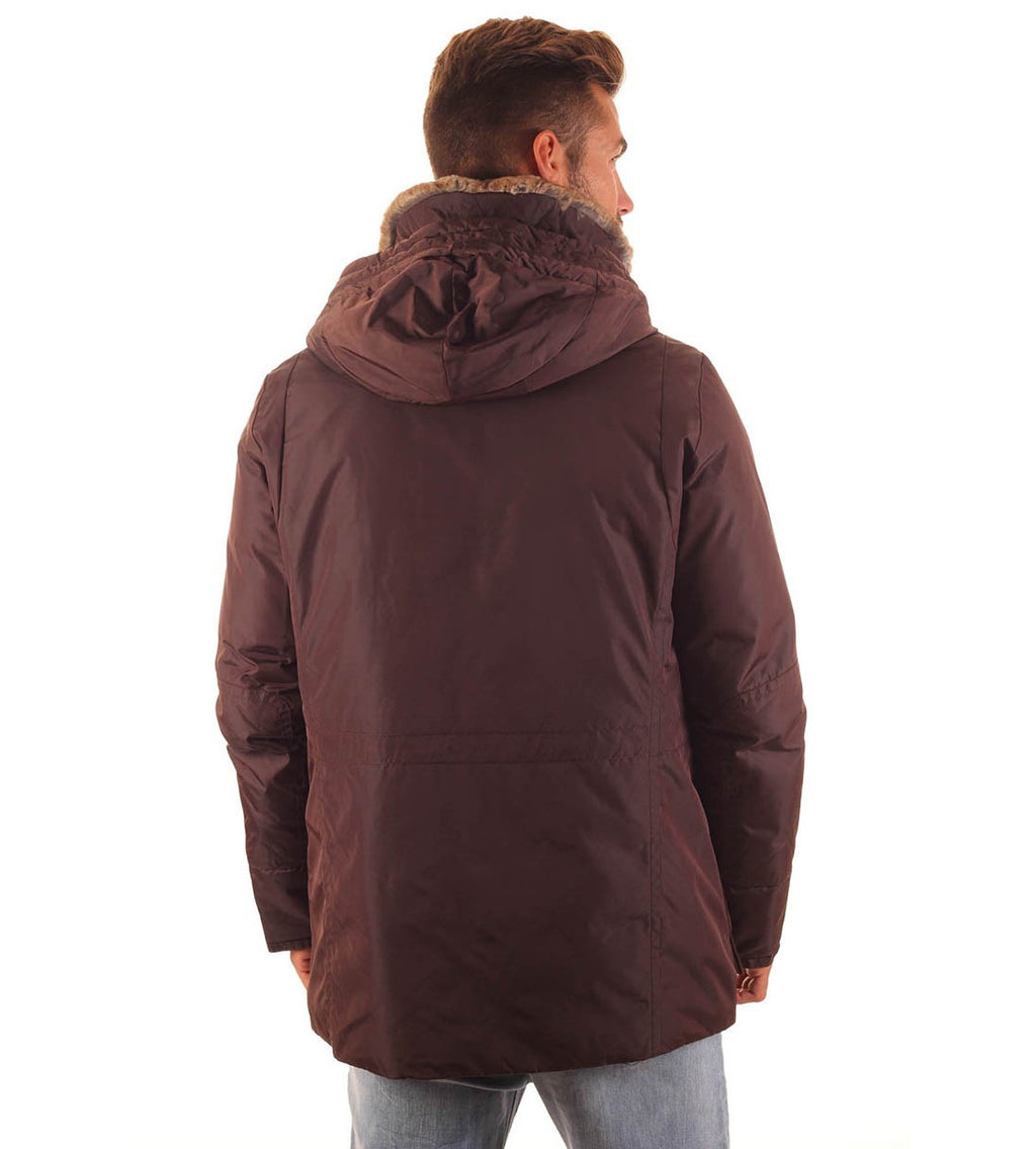 Peuterey Men Parka Hasselblad Oxford Fur Brown