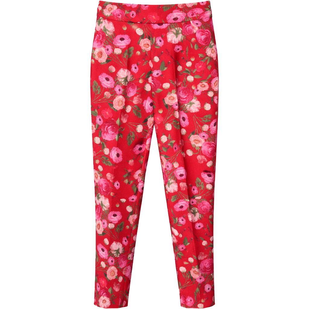Elisabetta Franchi Women Trousers Patterned Floral Red