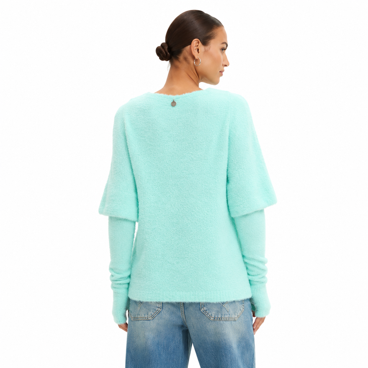 Patrizia Pepe Women Knit Water Lilly Light Blue