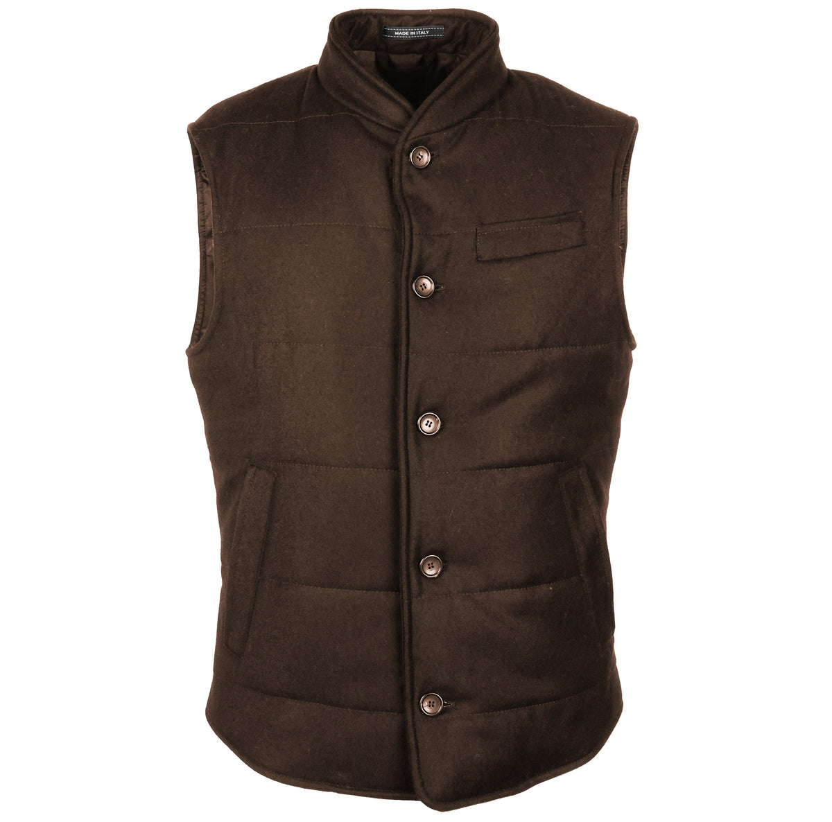Loro Piana Fabric Men Vest Wool Cashmere Brown