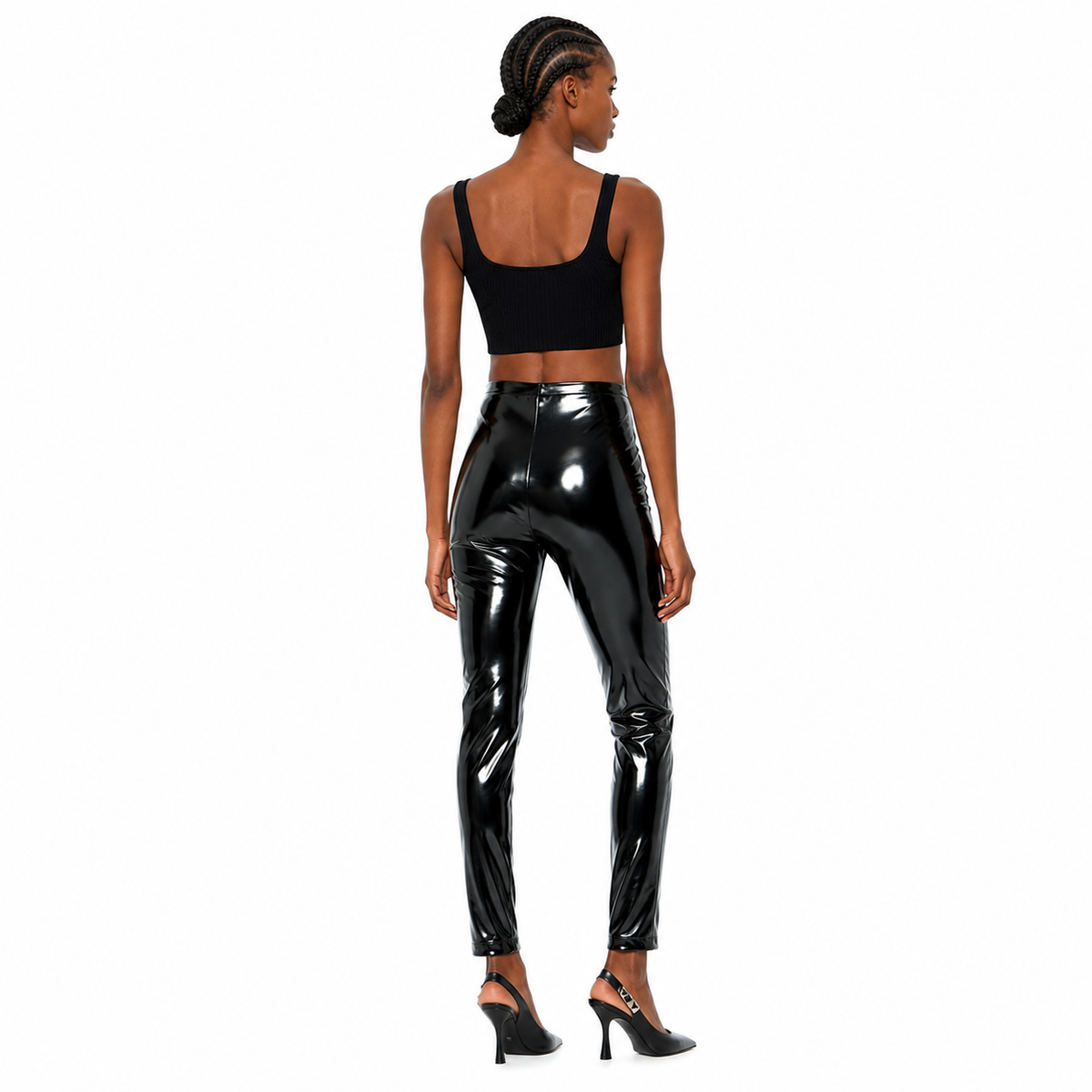 Patrizia Pepe Women Trousers Long Glossy Black