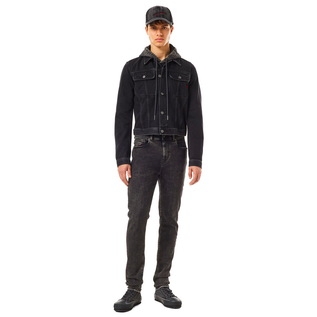 Diesel Men Skinny Jeans Black