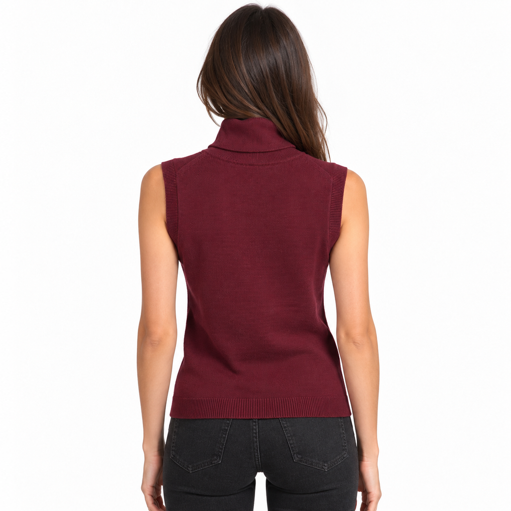 anna molinari Women Turtleneck Sleeveless Red