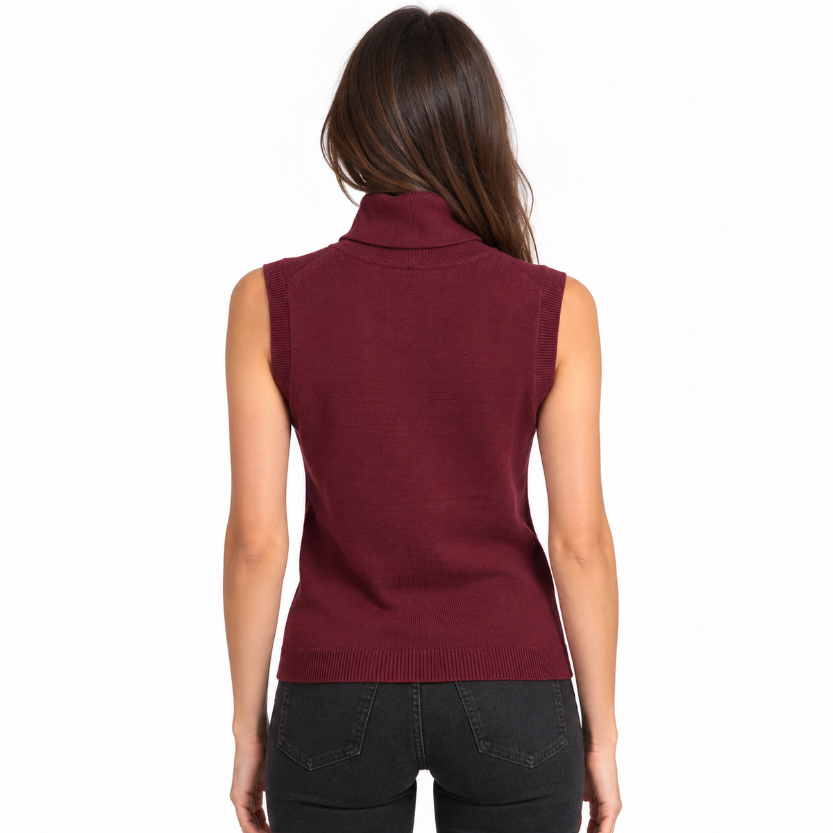 anna molinari Women Turtleneck Sleeveless Red