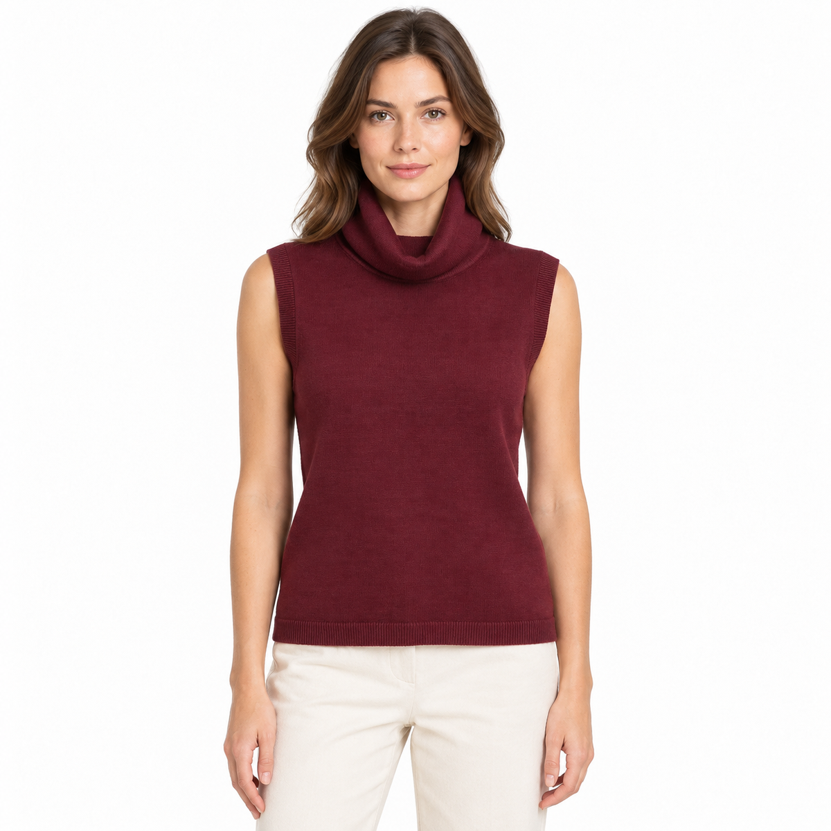 anna molinari Women Turtleneck Sleeveless Red