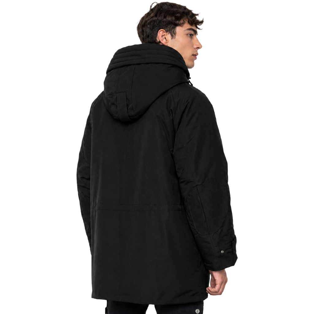 Peuterey Men Down Jacket Fadi Eco Fur Black
