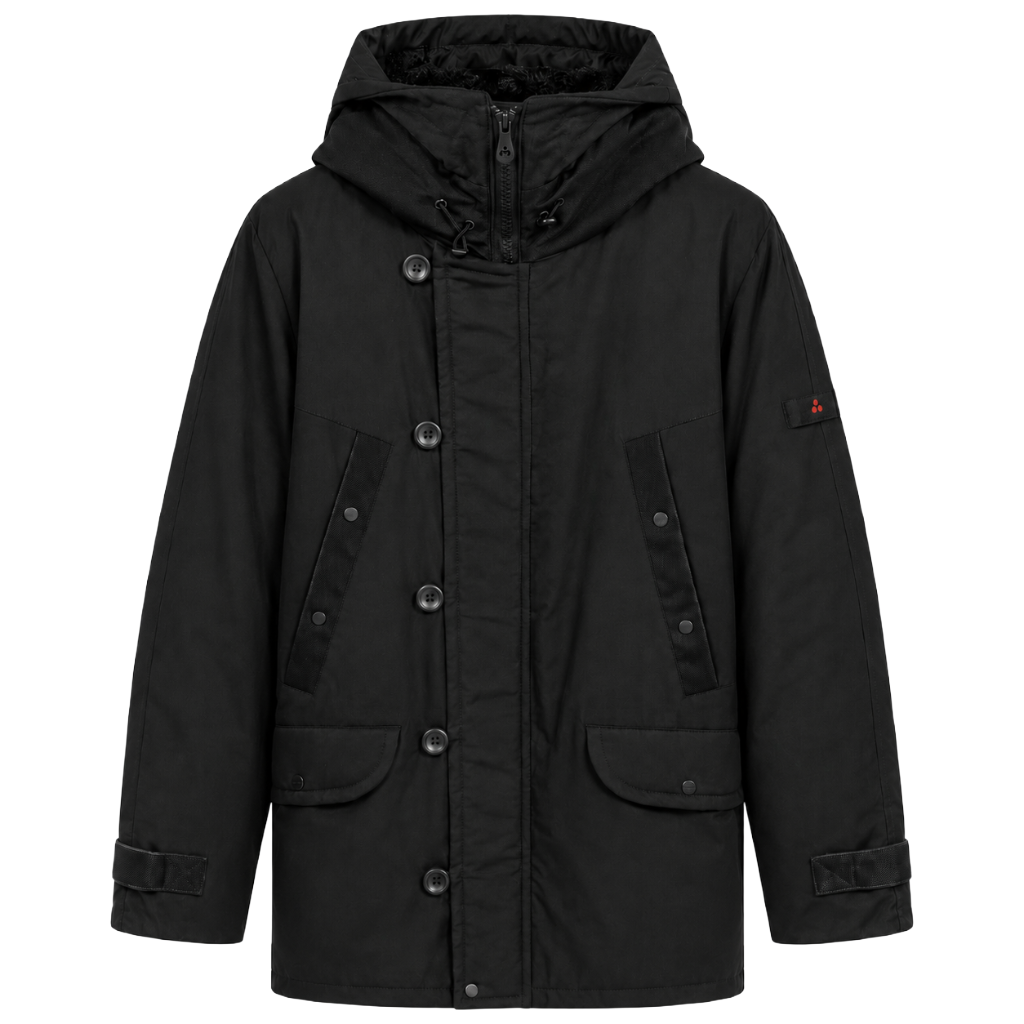 Peuterey Men Down Jacket Fadi Eco Fur Black