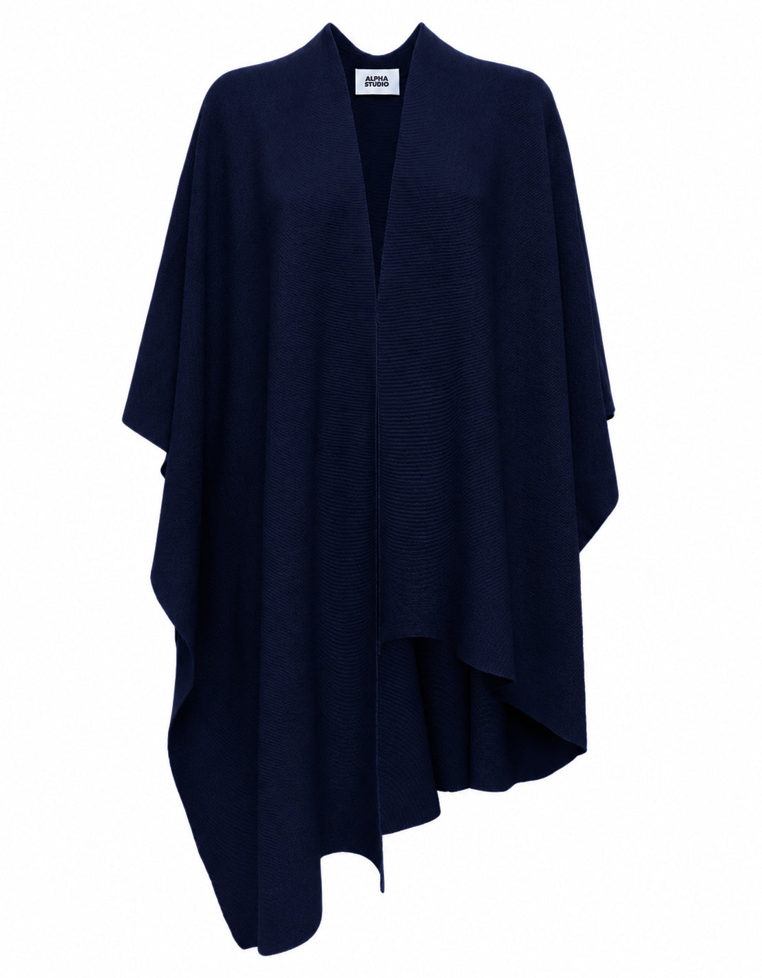 Alpha Studio Women Poncho Links Contemporary Sport Poncho Blue