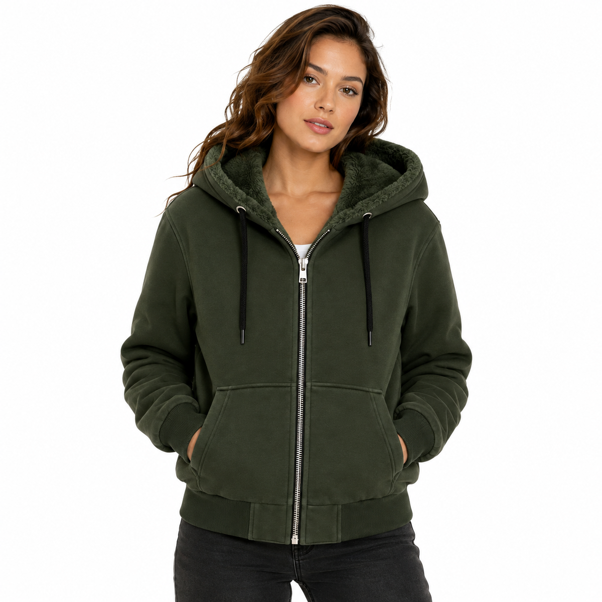 Moose knuckles Women Sweatshirt Funny Green