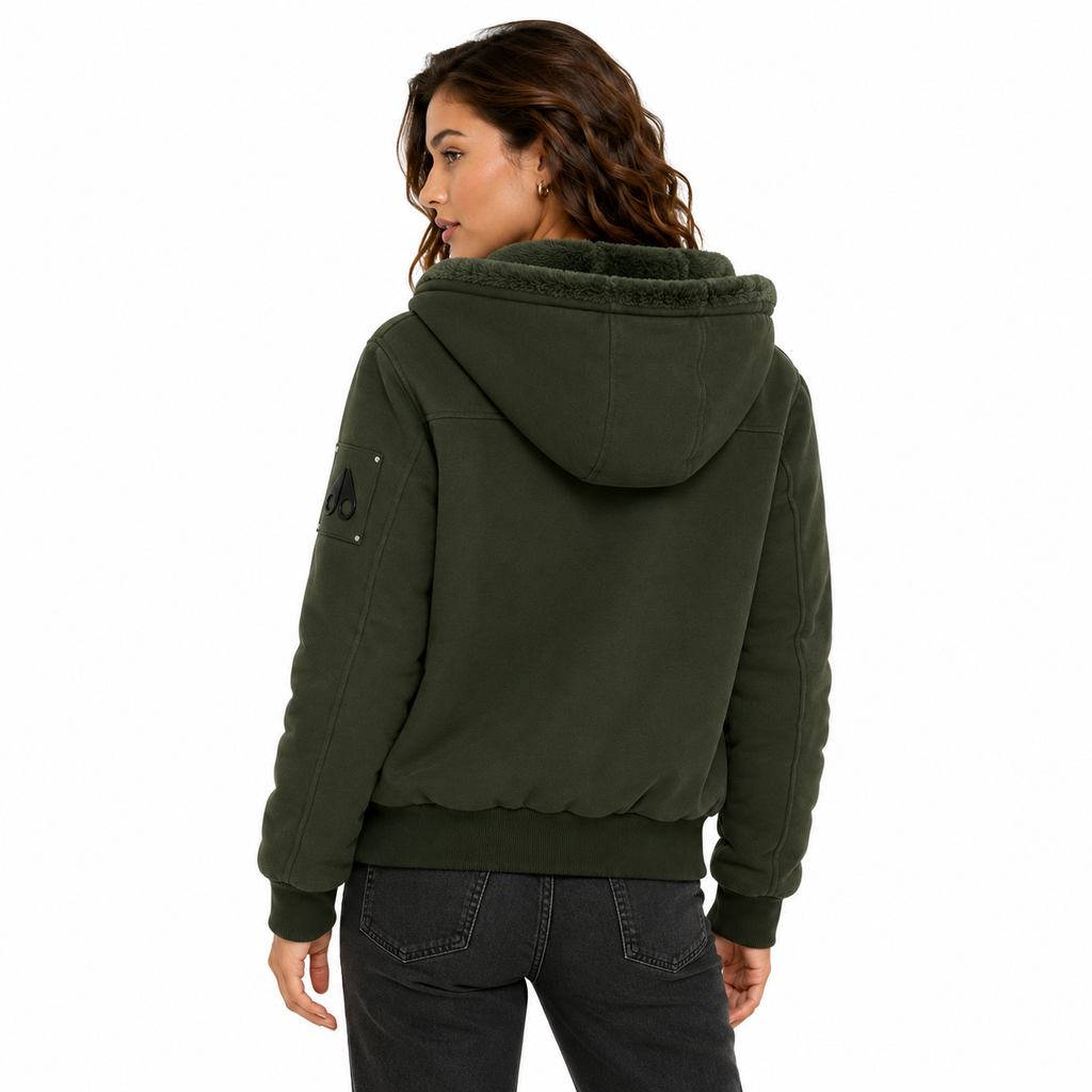 Moose knuckles Women Sweatshirt Funny Green
