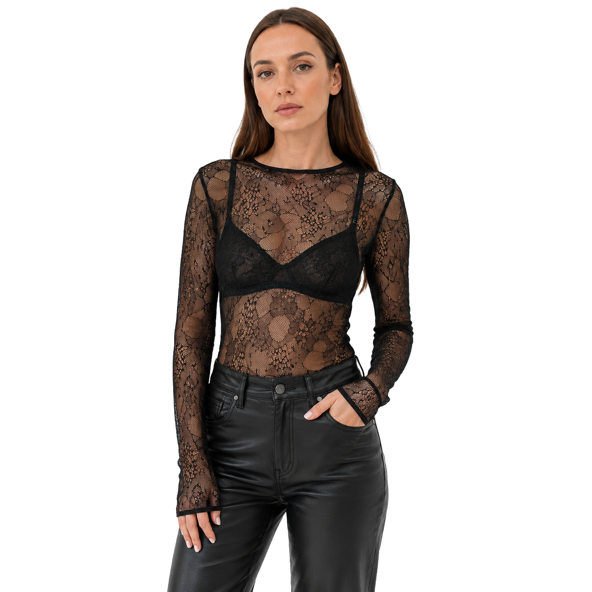 Patrizia Pepe Women Shirt Semi Trasparente Black