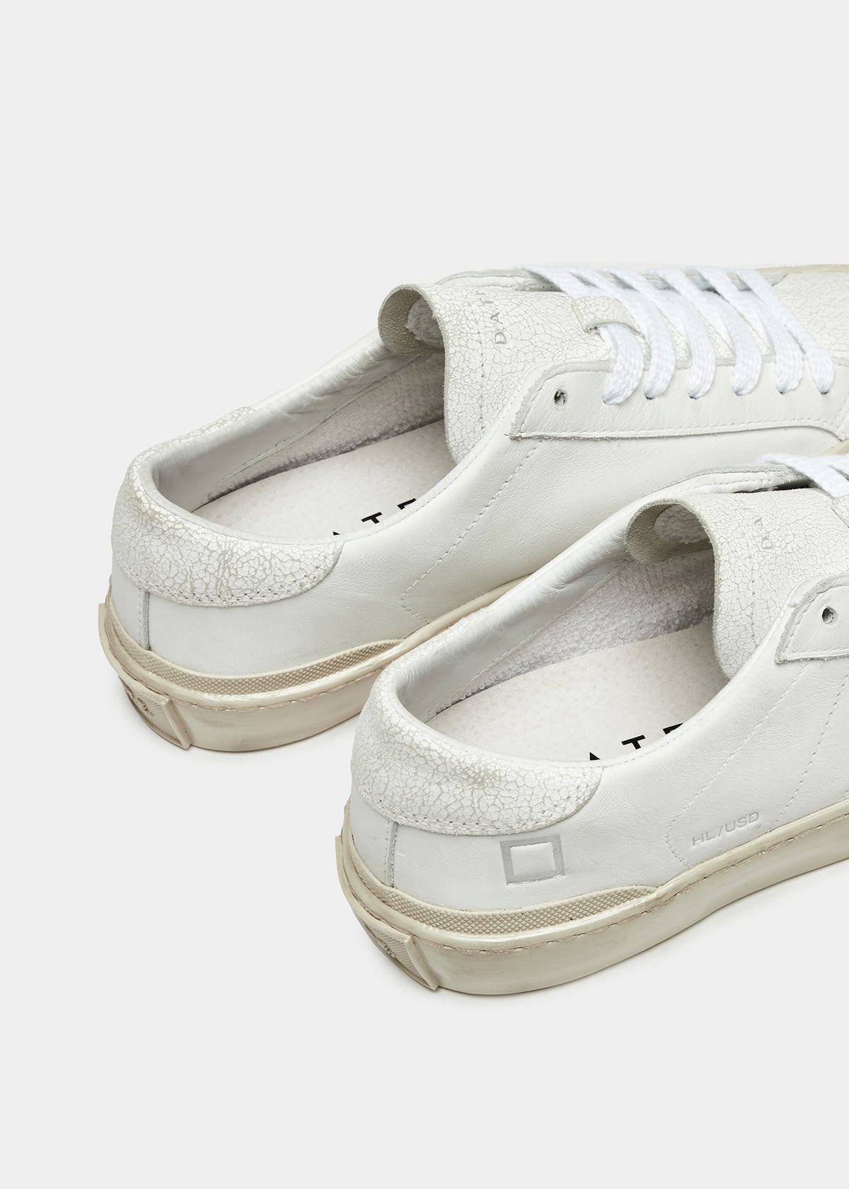 D.A.T.E. Men Hill Low Distressed Sneakers White