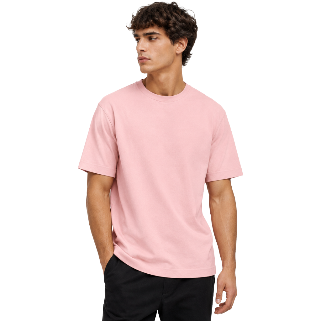 Alpha Studio Men T-Shirt Silk Cashmere Pink