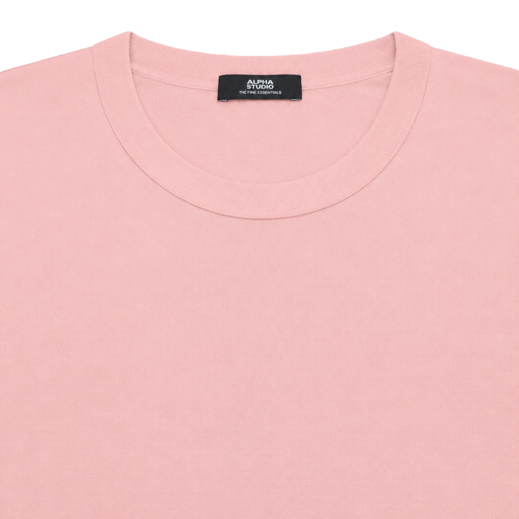 Alpha Studio Men T-Shirt Silk Cashmere Pink