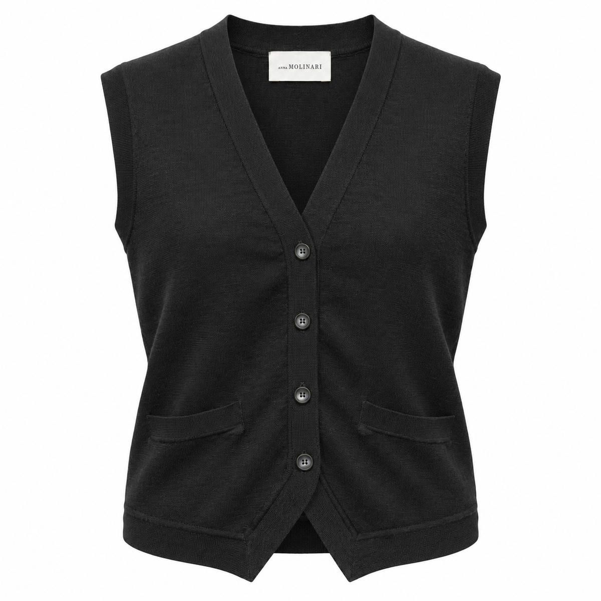 anna molinari Women Vest Punto Milano Black