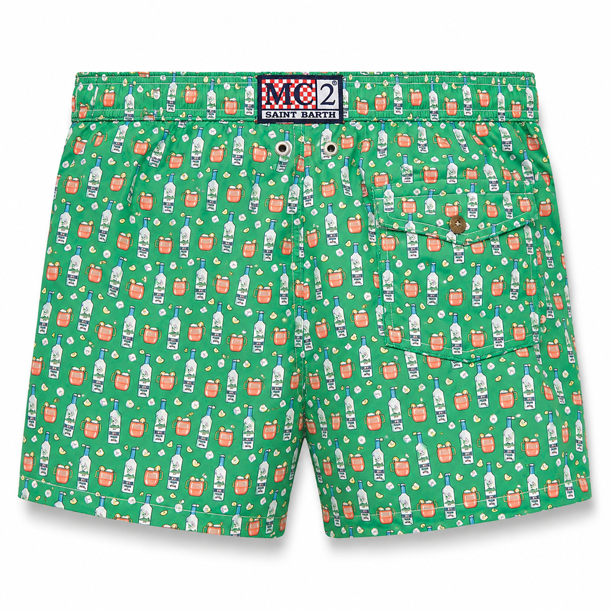 MC2 Saint Barth Men Swimsuit Vodka Mule Green