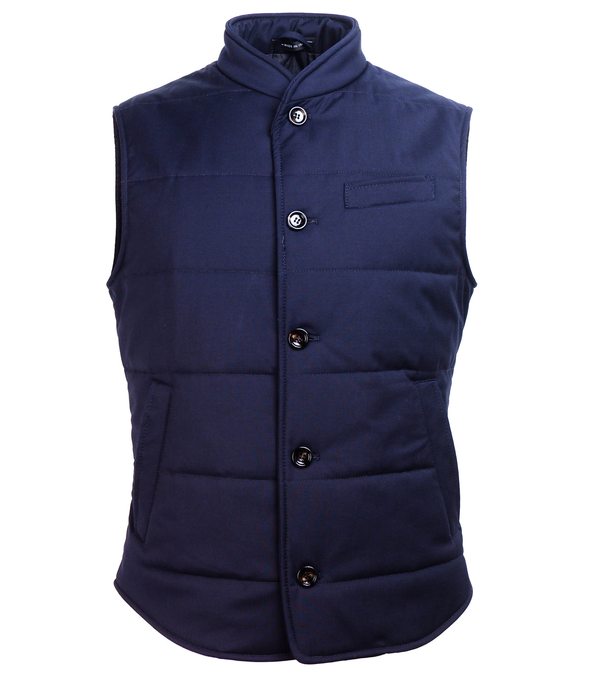 Loro Piana Fabric Men Vest Wool Blue