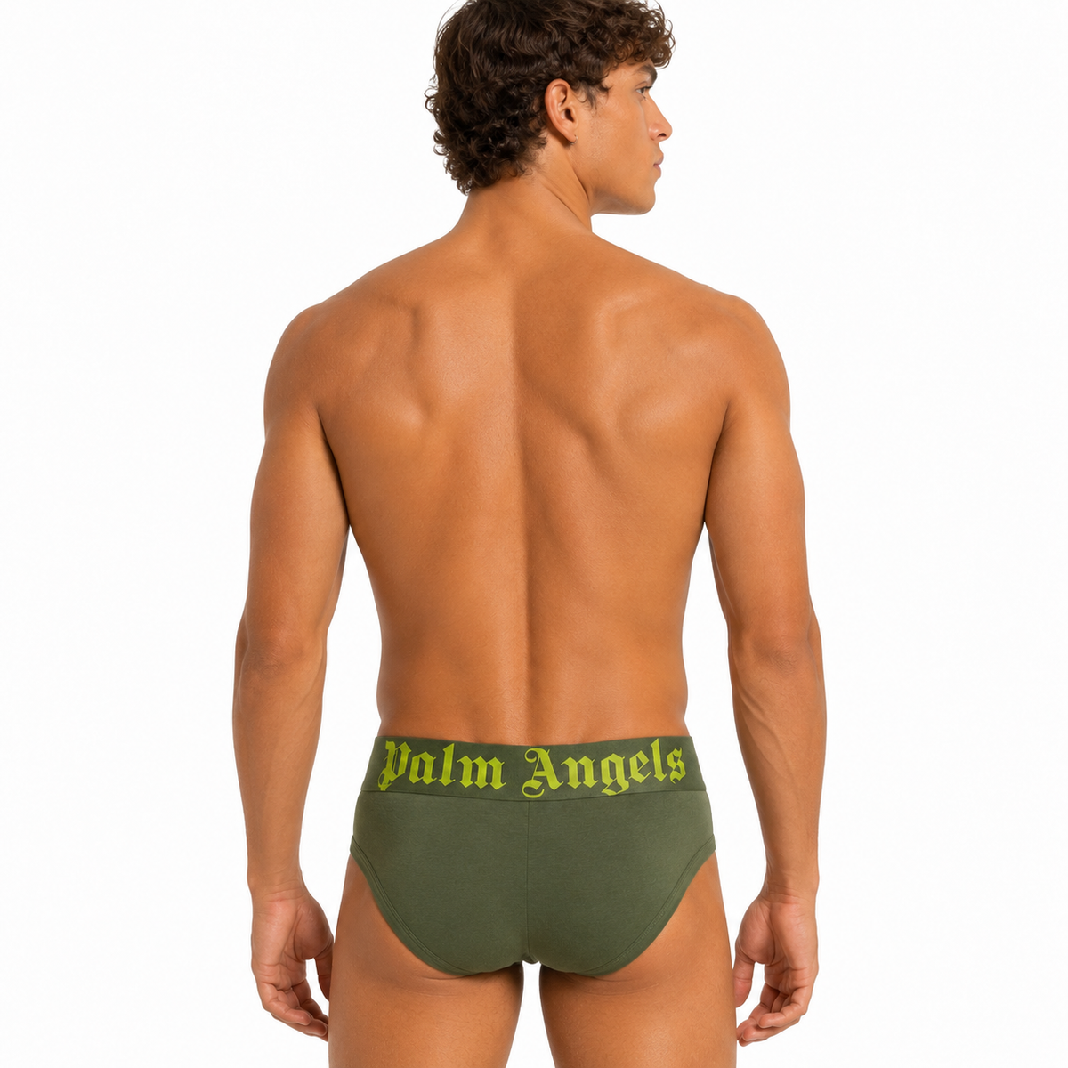 Palm Angels Men Set Bipack Briefs Green