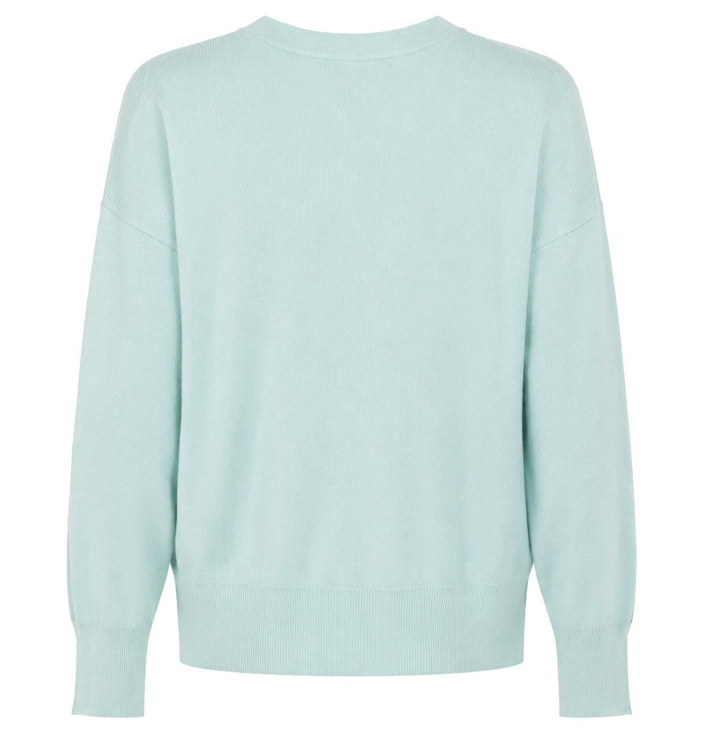 Alpha Studio Women Crew Neck seta-cashmere Sweaters Green