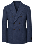 Loro Piana Fabric Men Jacket Double-Breasted Softime Blue