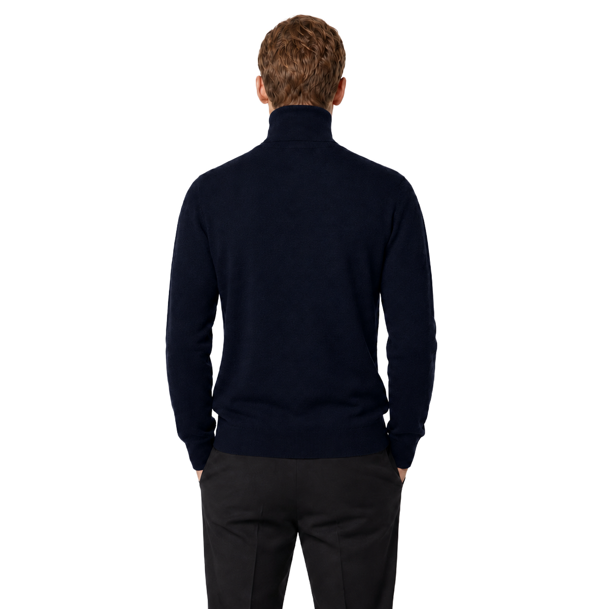 Alpha Studio Men Knit Ciclista High Neck Blue