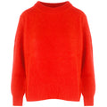 Malo Women Crew Neck Cashmere Brick Sweaters Orange