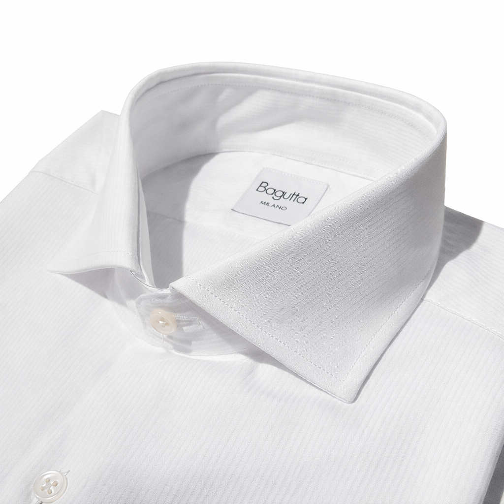 Bagutta Men Shirt Brando Neck Italiano White