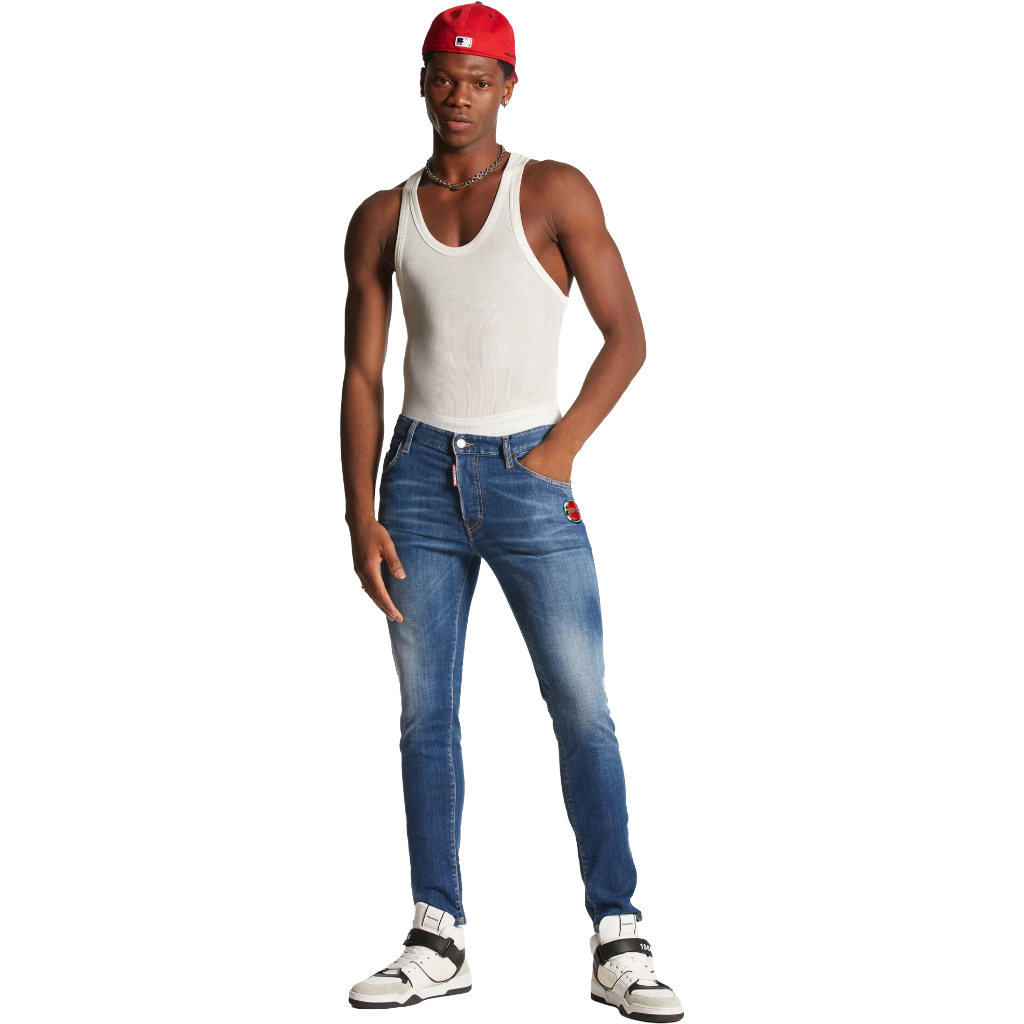 Dsquared2 Men Denim Skater Jean Blue