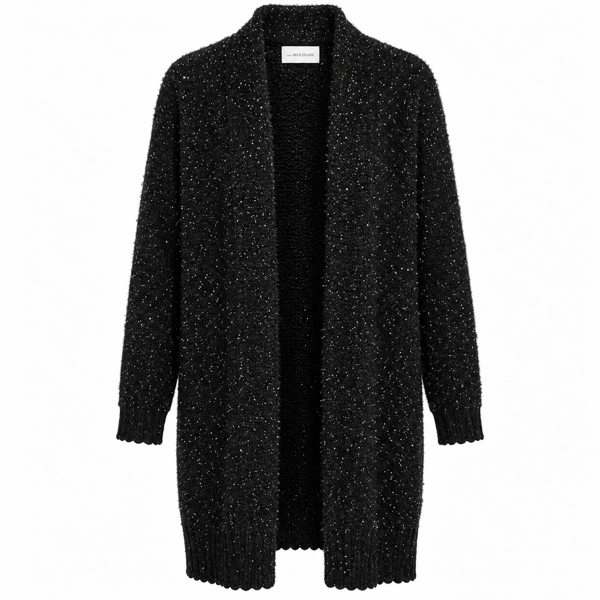 anna molinari Women Cardigan Buclè Long Black