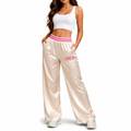 Comme Des Fuckdown Women Patalone Satin Trousers Beige