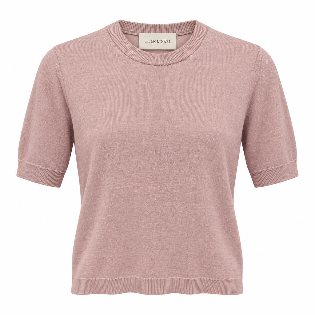 anna molinari Women T-Shirt Crew Neck Pink