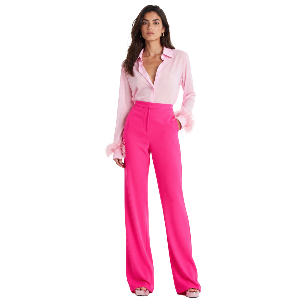Pinko Women Trousers Hulka Fuchsia