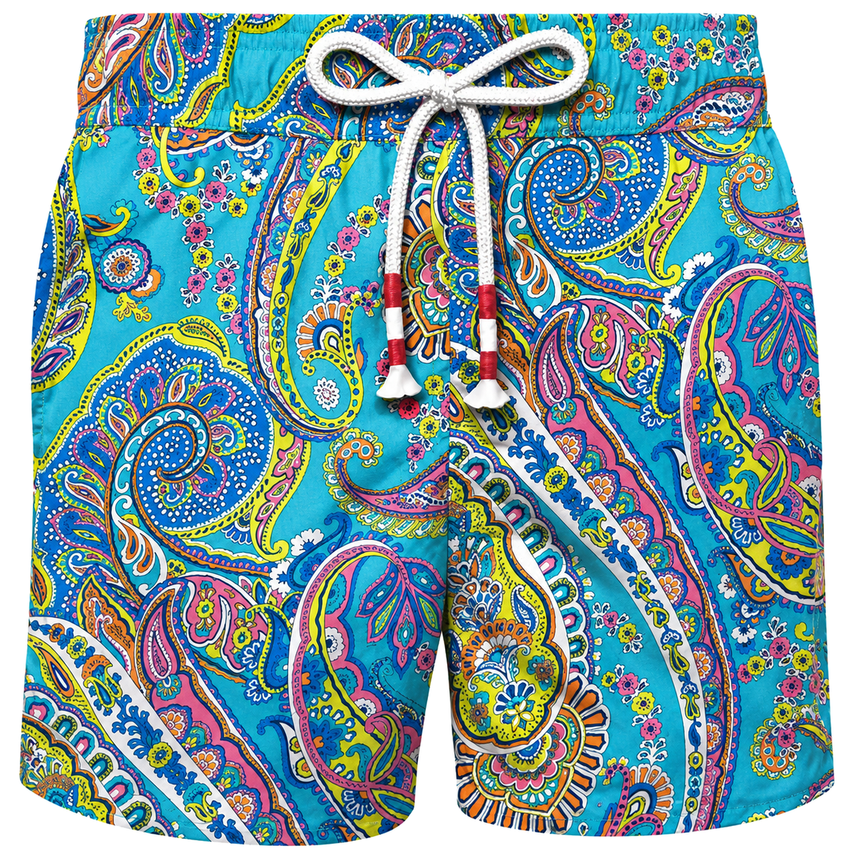 MC2 Saint Barth Men Lighting Paisley Draw Swimwear Blue