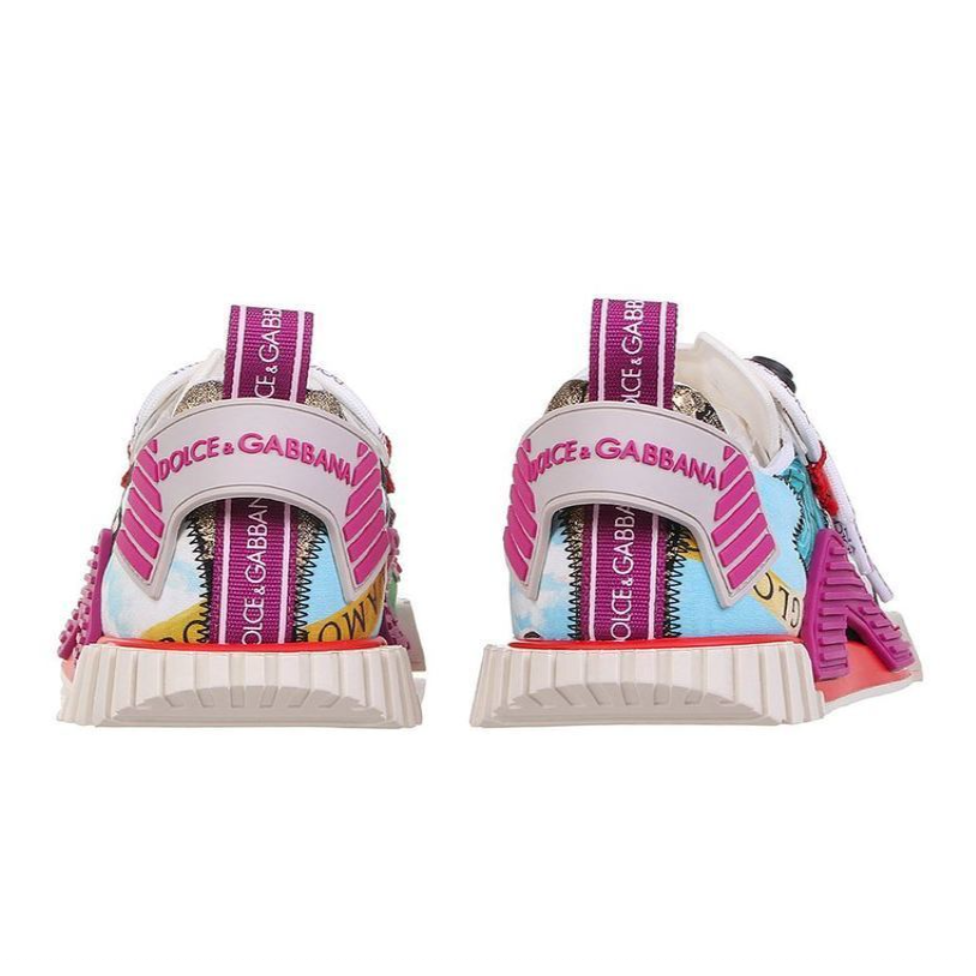 Dolce & Gabbana Women Sneaker Bassa Patch Multi Sneakers Multicolor