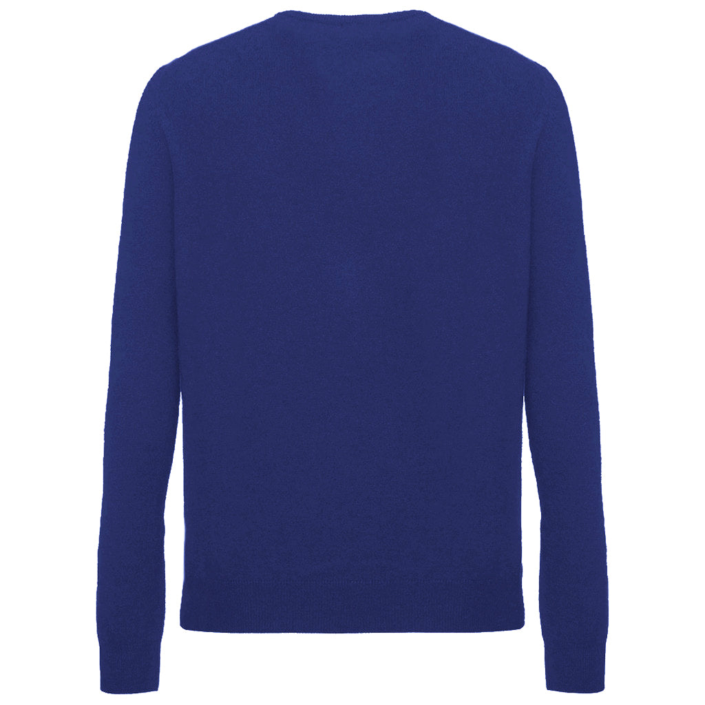 Malo Men Crew Neck Blend Cashmere Zaffiro Sweaters Blue