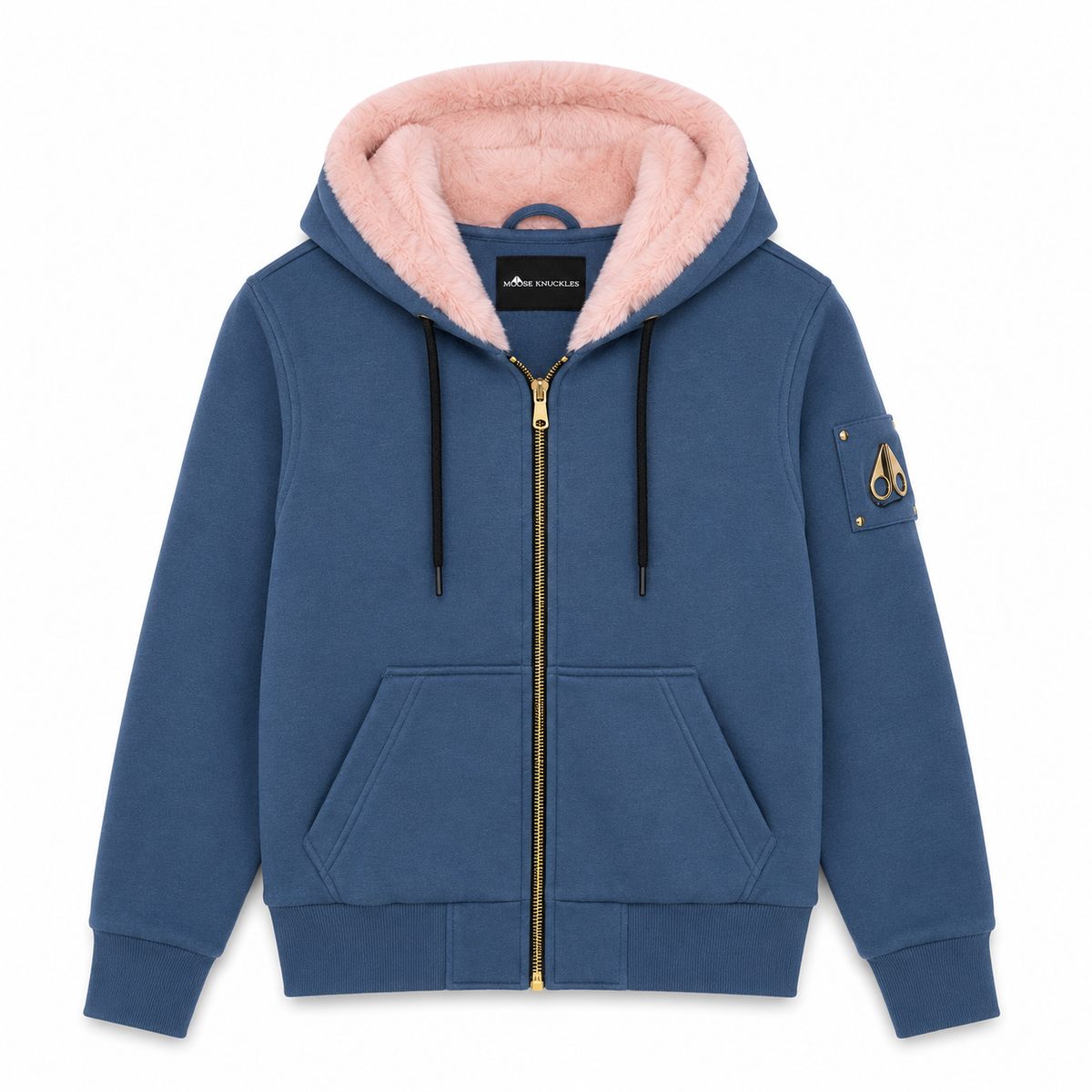 Moose knuckles Women Sweatshirt Funny Light Blue