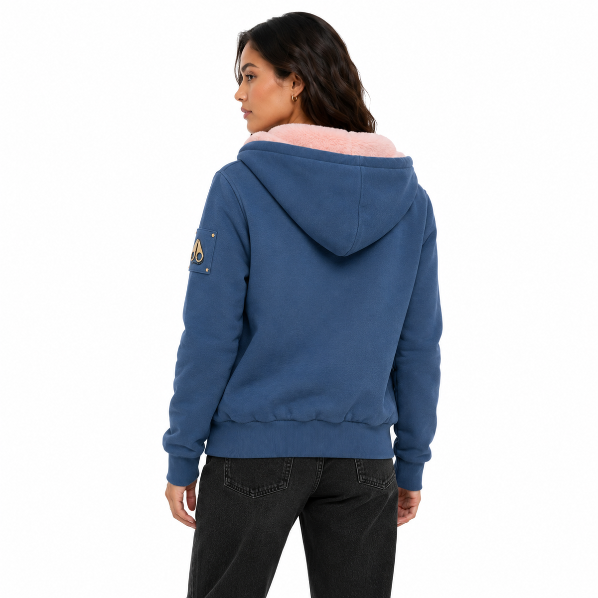 Moose knuckles Women Sweatshirt Funny Light Blue