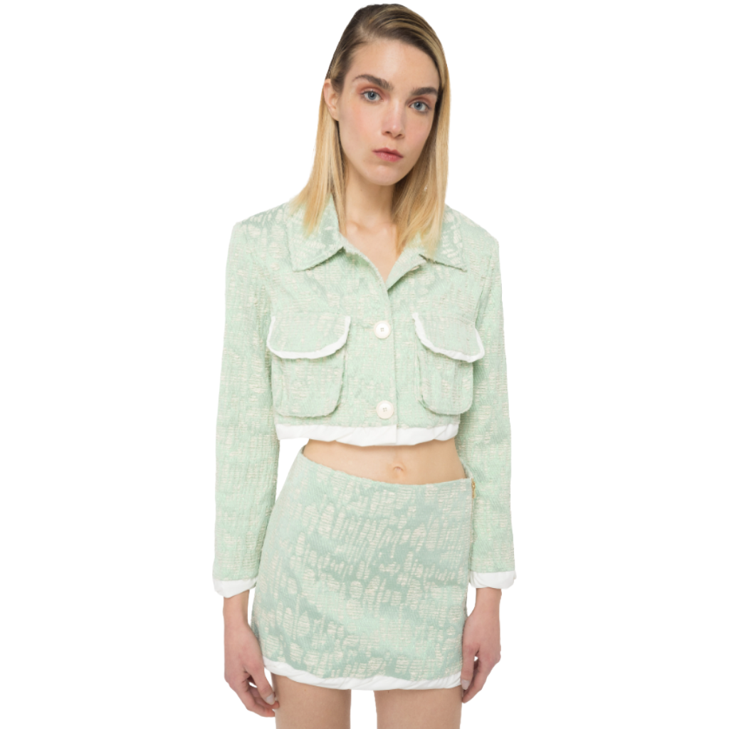 Pinko Women Jacket Short Glauconome Green