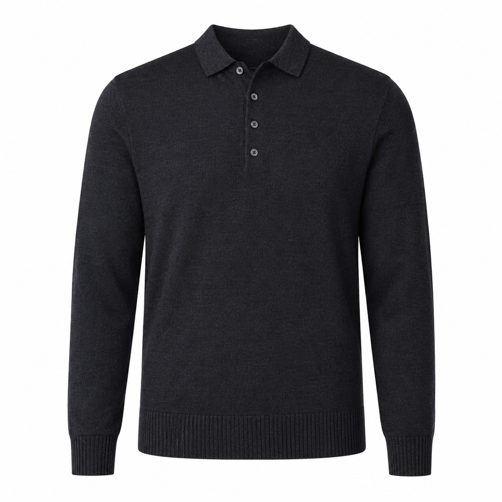 Alpha Studio Men Polo Sleeve Long Grey